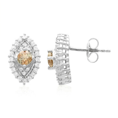 Pendientes en plata con Andalucita