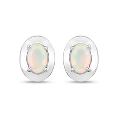 Pendientes en plata con Ópalo de Welo