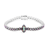 Brazalete en plata con Cuarzo místico
