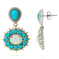 Pendientes en plata con Ópalo de Welo (Dallas Prince Designs)