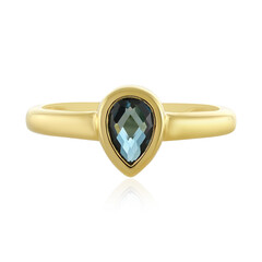 Anillo en plata con Topacio azul de Londres