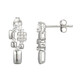 Pendientes en plata con Topacio blanco (Adela Silber)