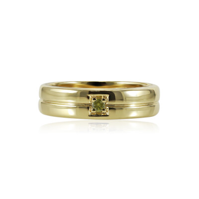 Anillo en plata con Diamante amarillo I1