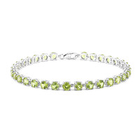 Brazalete en plata con Peridoto de Birmania