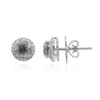 Pendientes en oro con Diamante sal y pimienta (Estée Collection)