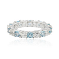 Anillo en plata con Topacio blanco