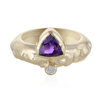 Anillo en oro con Amatista de Zambia (Adela Gold)