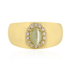 Anillo en plata con Crisoberilo ojo de gato
