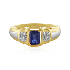 Anillo en plata con Zafiro azul de Madagascar