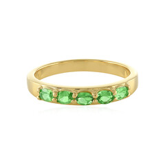 Anillo en plata con Tsavorita