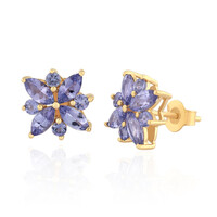 Pendientes en oro con Tanzanita (de Melo)