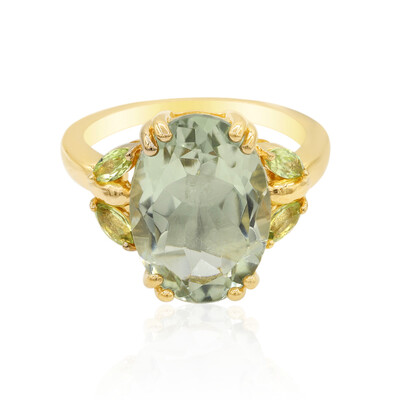 Anillo en plata con Amatista verde