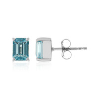 Pendientes en plata con Zircón de Ratanak Kirí