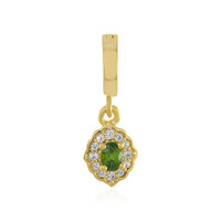 Colgante en plata con Zircón verde Ceylon