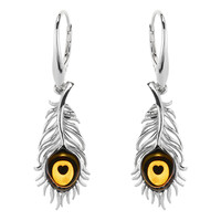 Pendientes en plata con Ámbar báltico