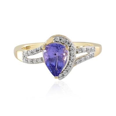 Anillo en oro con Tanzanita