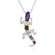 Collar en plata con Amatista de Zambia