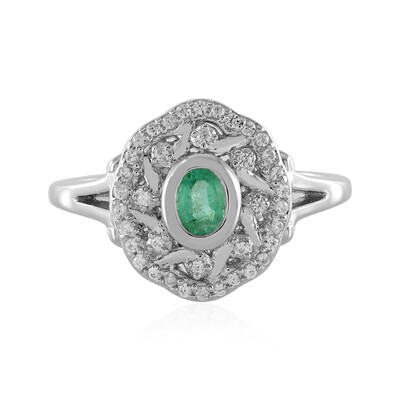 Anillo en plata con Esmeralda de Colombia