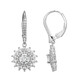 Pendientes en plata con Topacio blanco