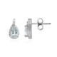 Pendientes en plata con Aguamarina de Brasil