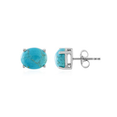 Pendientes en plata con Turquesa azul del Mohave Kingman