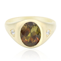 Anillo de hombre en oro con Andalucita