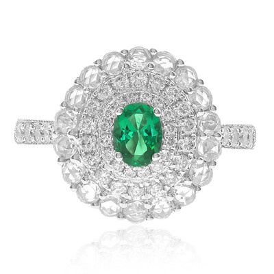 Anillo en oro con Esmeralda de Colombia (CIRARI)