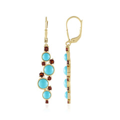 Pendientes en plata con Turquesa bella durmiente (KM by Juwelo)