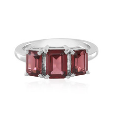 Anillo en plata con Granate de Mozambique
