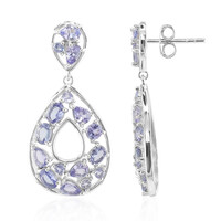 Pendientes en plata con Tanzanita