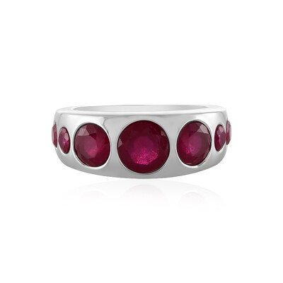 Anillo en plata con Rubí de Madagascar