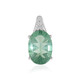 Colgante en plata con Fluorita verde