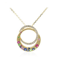 Collar en oro con Zafiro azul Ceylon (CIRARI)