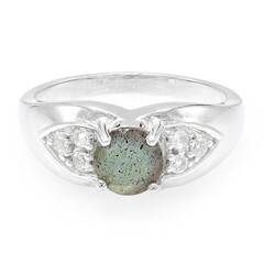 Anillo en plata con Espectrolita