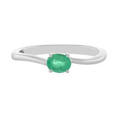 Anillo en plata con Esmeralda de Colombia