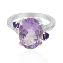 Anillo en plata con Amatista de Bolivia