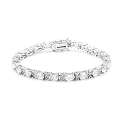 Brazalete en plata con Topacio blanco