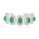 Brazalete en plata con Ágata verde (Dallas Prince Designs)