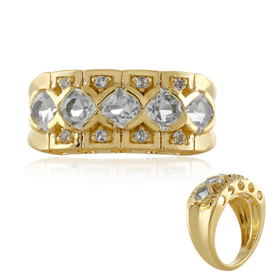 Anillo en plata con Topacio blanco