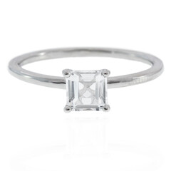 Anillo en plata con Topacio blanco