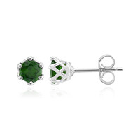 Pendientes en plata con Diópsido de Rusia