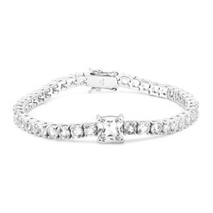 Brazalete en plata con Topacio blanco