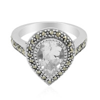 Anillo en plata con Topacio blanco