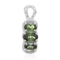 Colgante en plata con Turmalina verde de Brasil