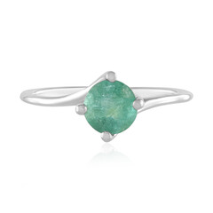 Anillo en oro con Esmeralda de Brasil
