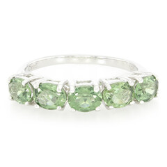 Anillo en plata con Apatita Cromada