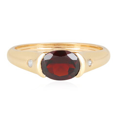 Anillo en plata con Granate de Mozambique