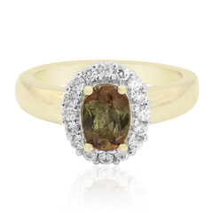 Anillo en oro con Andalucita