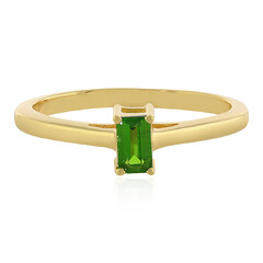 Anillo en plata con Diópsido de Rusia