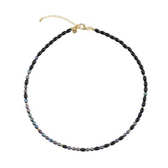 Collar en plata con Turmalina negra